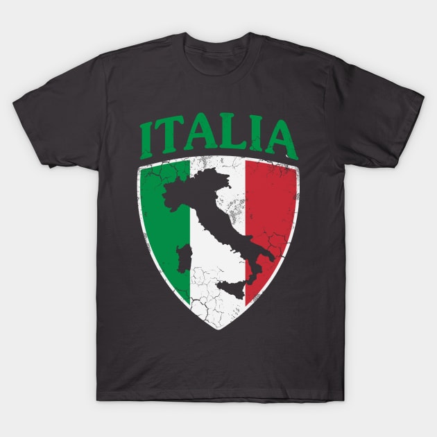 Italia Flag Crest Italian Italy Family T-Shirt by E